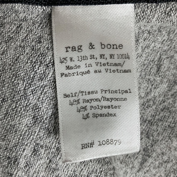 Rag & Bone Jean Camden Turtleneck Pullover Zip Detail Sz S Athleisure - Picture 11 of 11